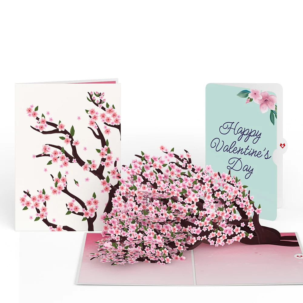 Lovepop Cherry Blossom Branches in Bloom Valentine Pop-Up Card and Sentiment Set