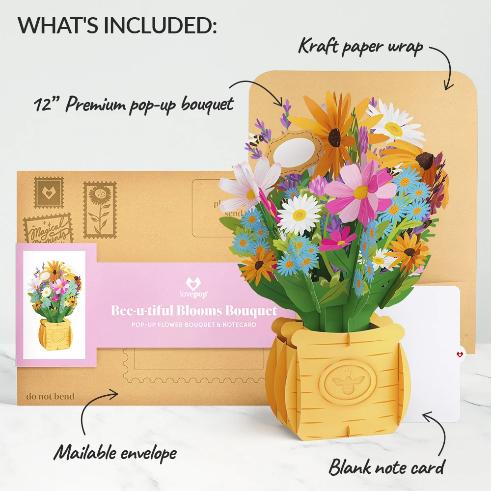 Lovepop Bee-u-tiful Blooms Bouquet - Image 6