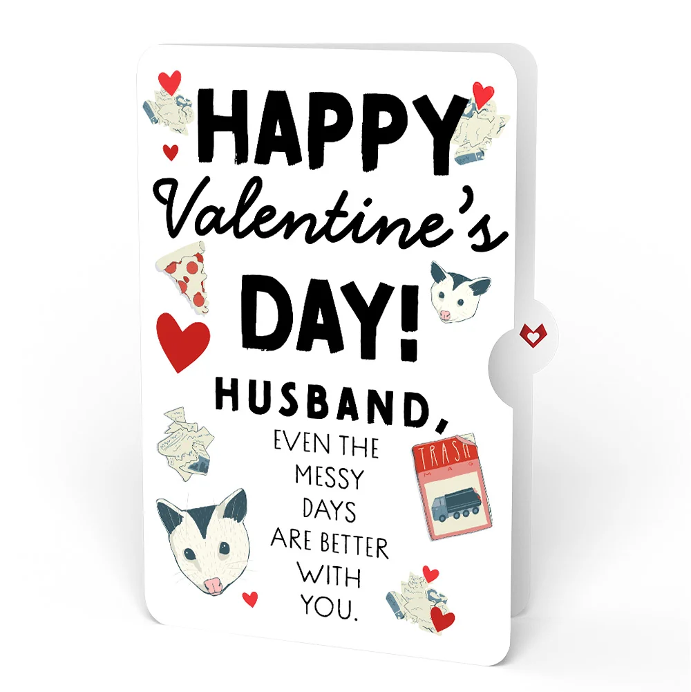 Lovepop Life Without You Is Trash Possums Valentine Pop-Up Card and Sentiment Set for Husband - Image 4