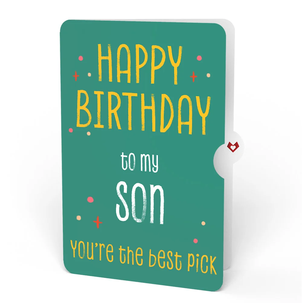 Lovepop Pick You Every Time Birthday Pop-Up Card and Sentiment Set for Son Glass - Image 4