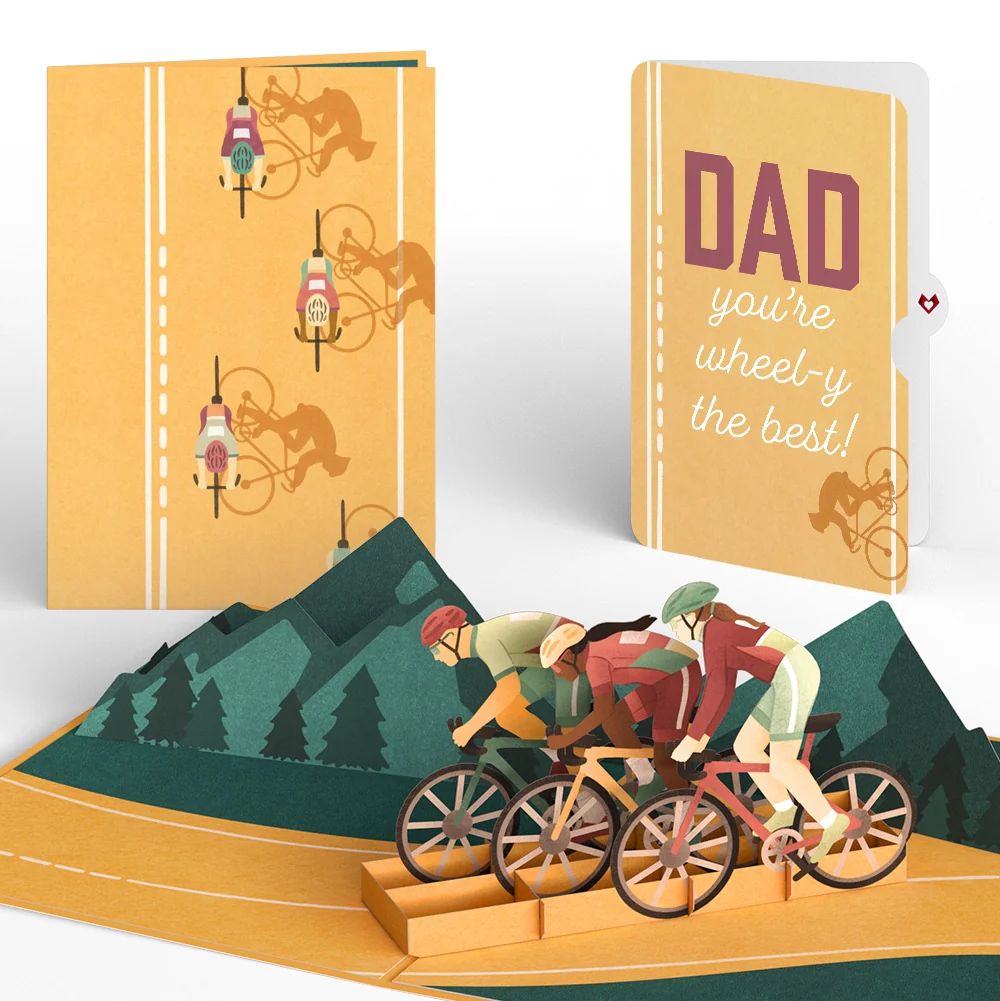 Lovepop On the Ride Biking Pop-Up Card and Sentiment Set for Dad Bicycle