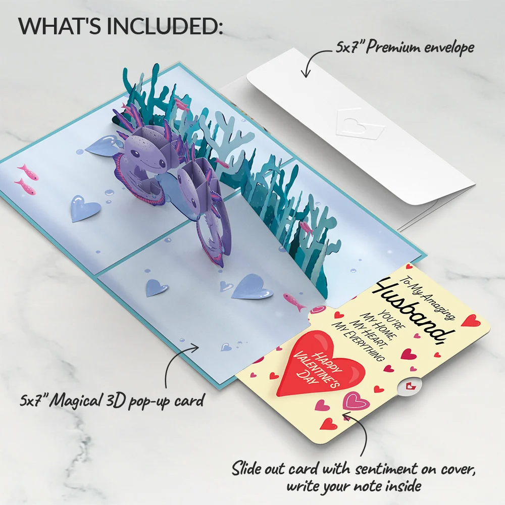 Lovepop Love You A-Lotl Valentine Pop-Up Card and Sentiment Set for Husband - Image 2