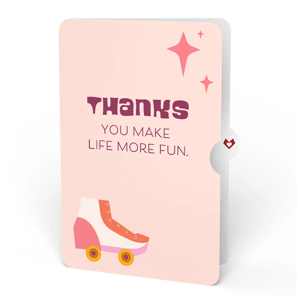 Lovepop Let the Good Times Roll Roller Skate Thank You Pop-Up Card and Sentiment Set - Image 4