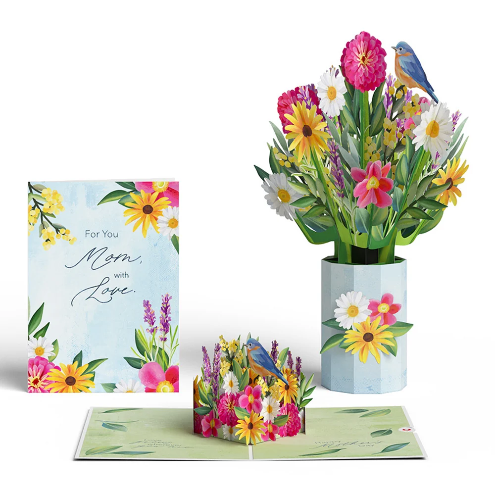 Lovepop For Mom with Love Pop-Up Card & Bouquet Bundle