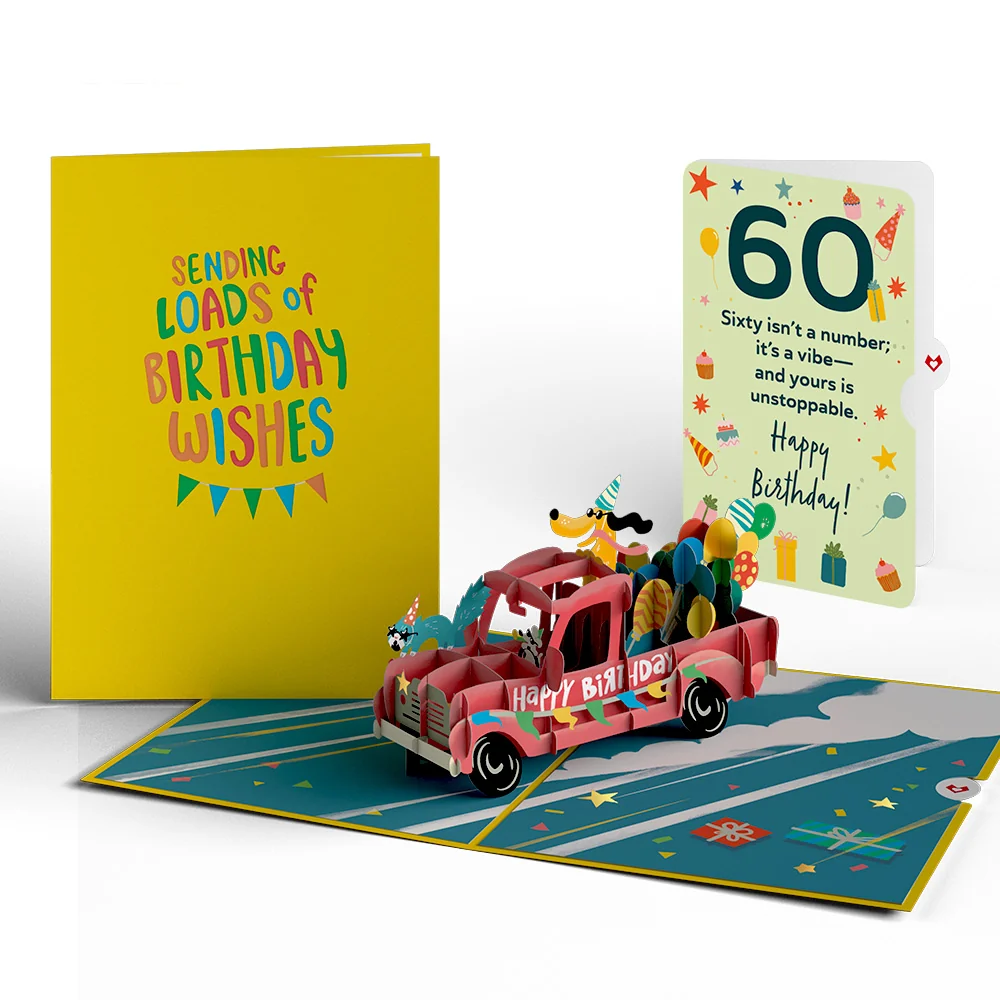 Lovepop 60th Birthday Truck Pop-Up Card and Sentiment Set