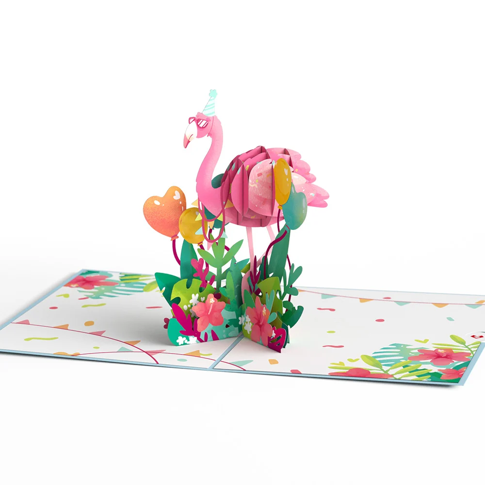 Lovepop Flamazing Birthday Flamingo Pop-Up Card - Image 3