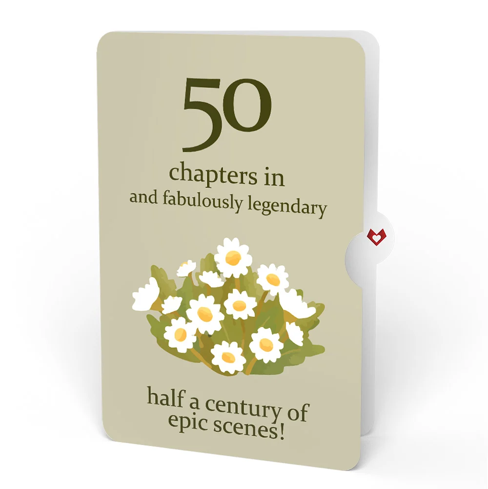 Lovepop Cheers to a New Chapter 50th Birthday Pop-Up Card and Sentiment Set Cream - Image 4