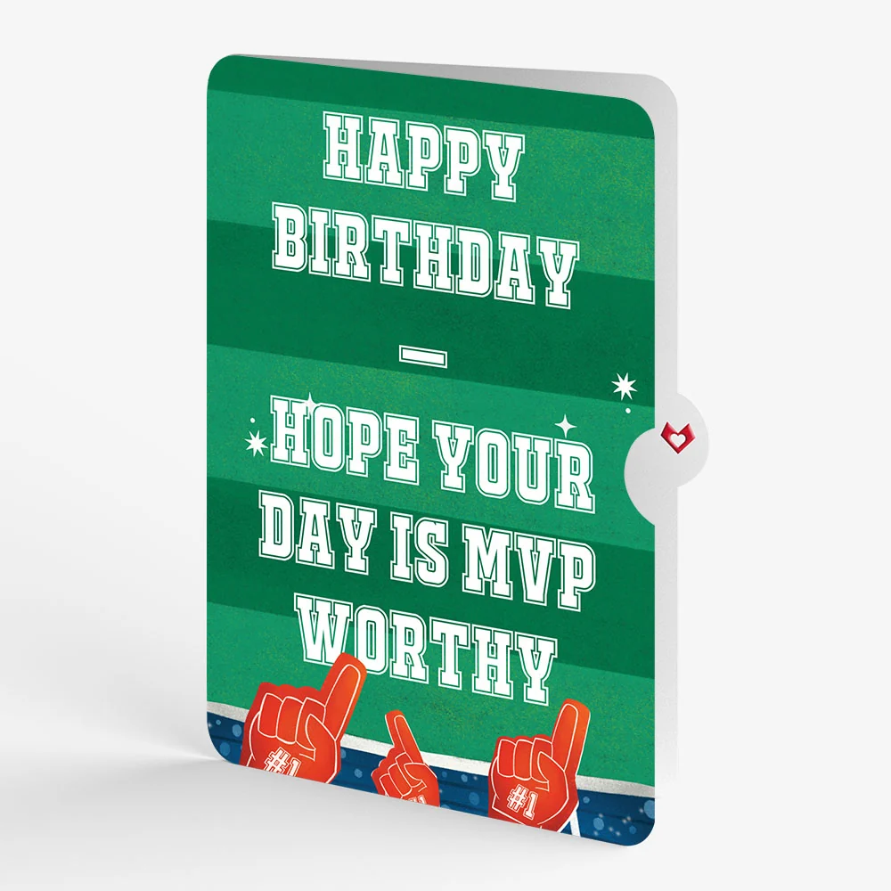 Lovepop MVP Stadium Birthday Music and Lights Pop-Up Card and Sentiment Set - Image 4