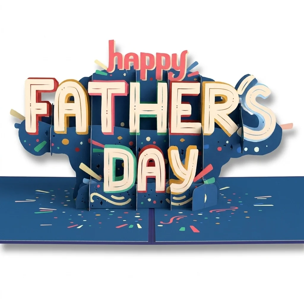 Lovepop Happy Father's Day Pop-Up Card and Confetti US Open Love Sentiment Set for Dad Cream - Image 3
