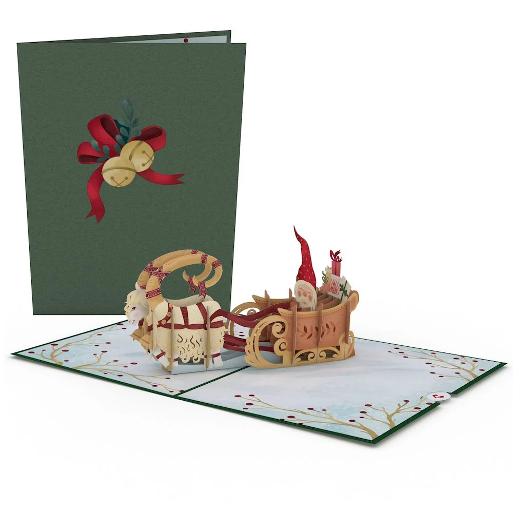 Lovepop Gnome Sleigh Pop-Up Card