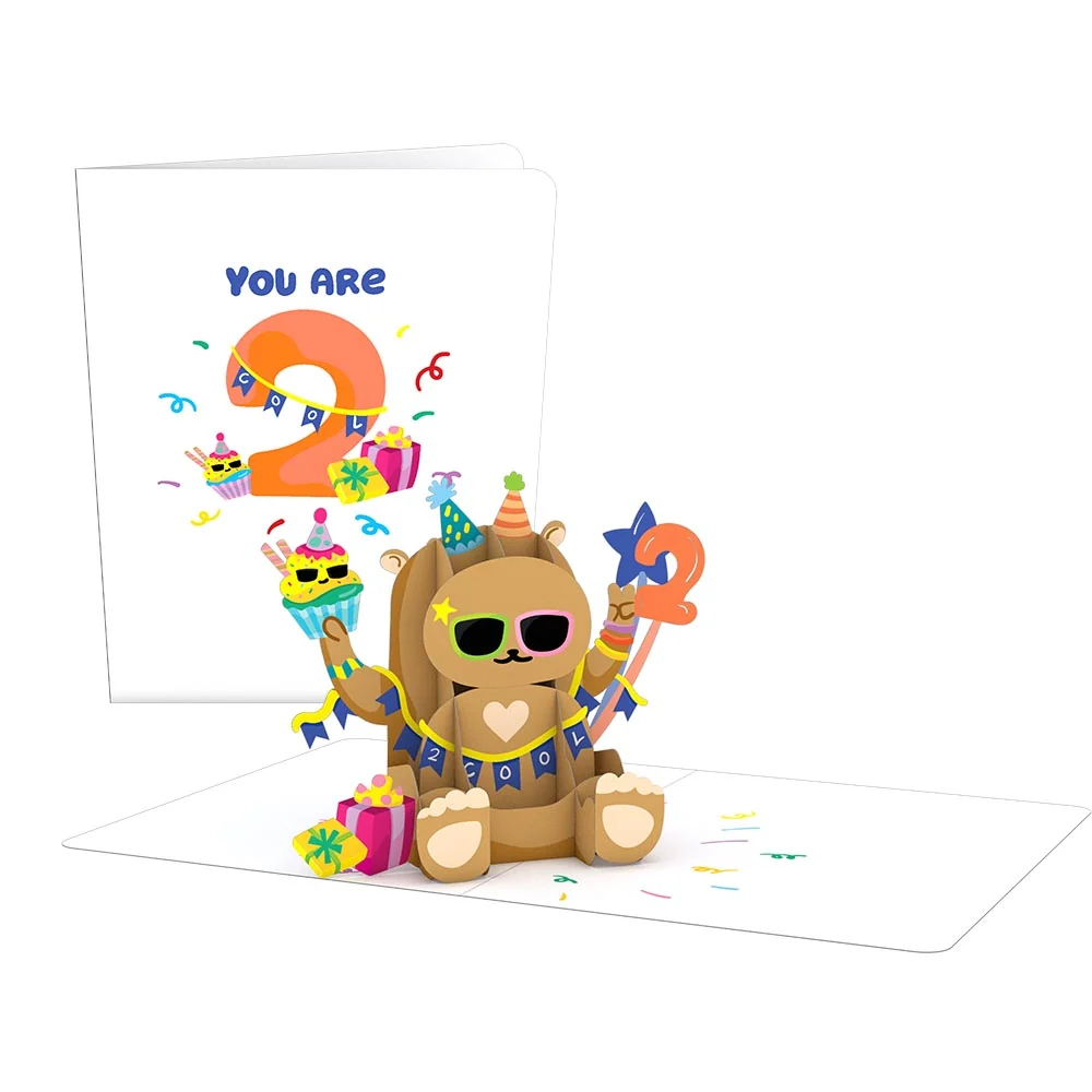Lovepop Playpop Card: 2nd Birthday Bear