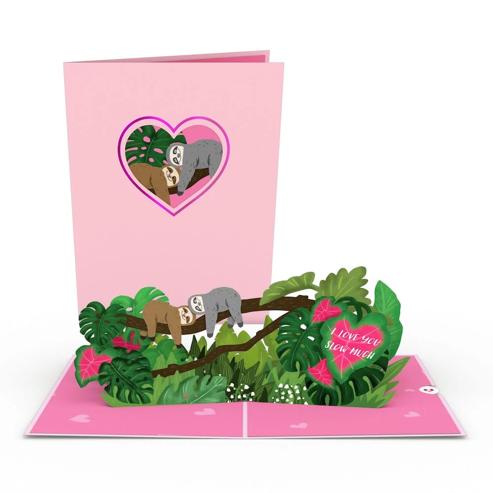 Lovepop I Love You Sloths Pop-Up Card