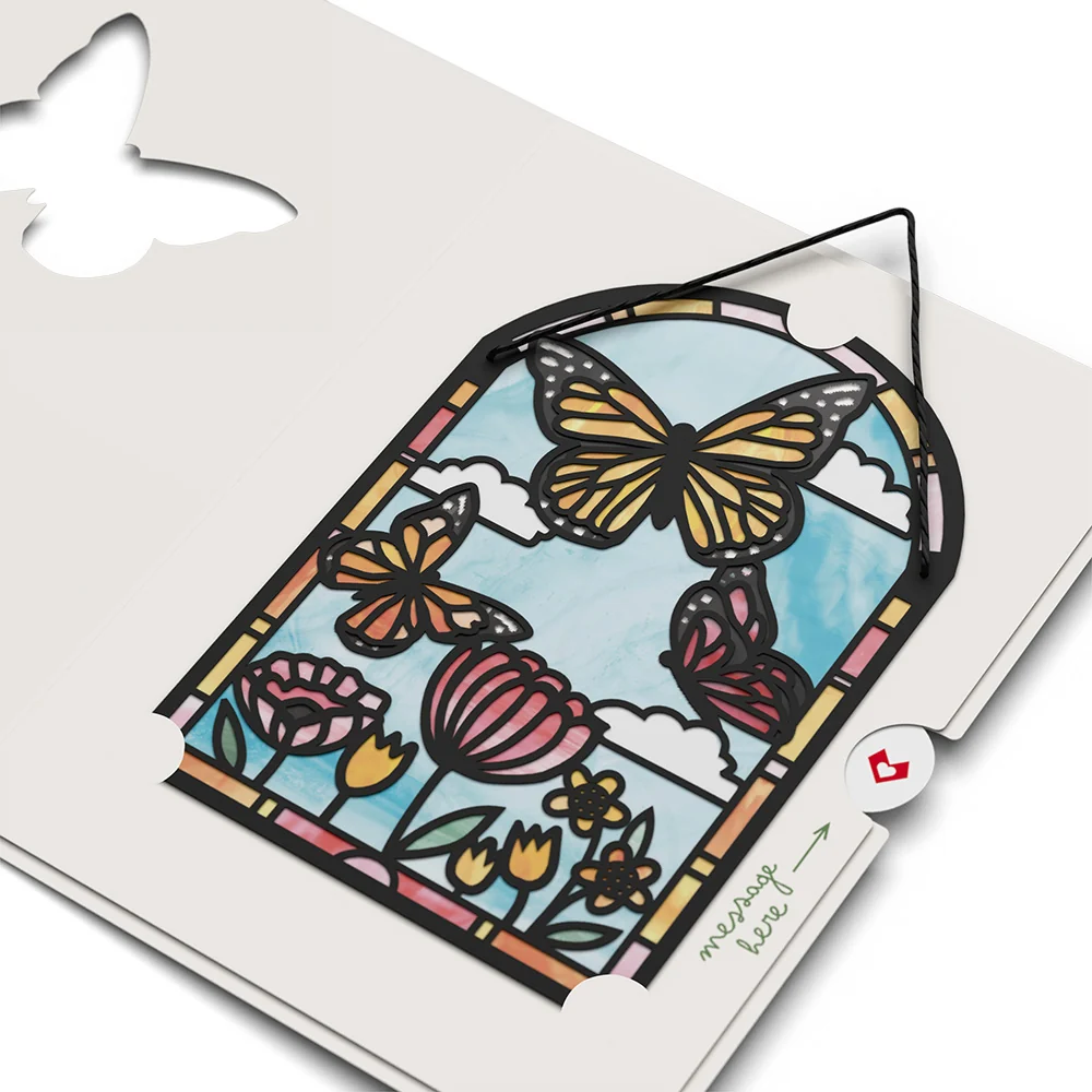 Lovepop Butterfiles Suncatcher Card - Image 4