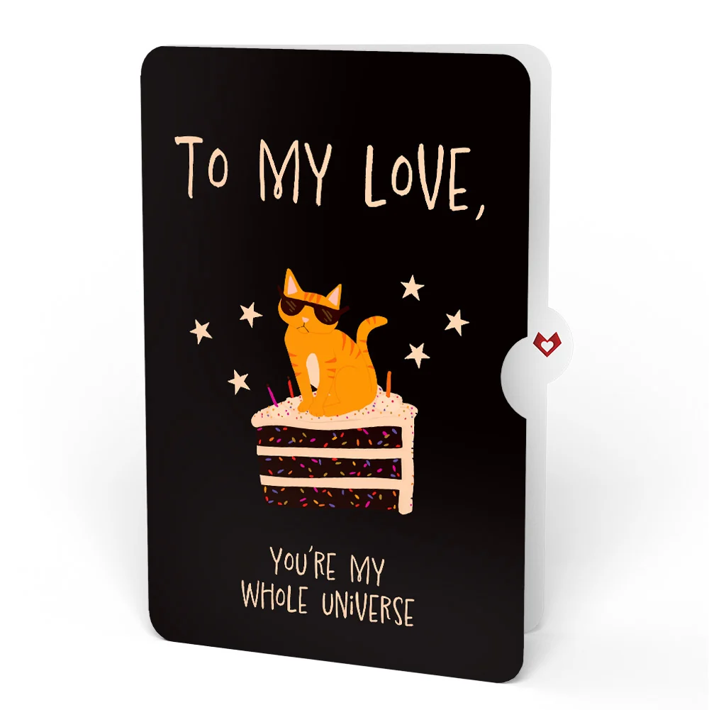 Lovepop Out of this World Birthday Cat Pop-Up Card and Sentiment Set for Partner - Image 4