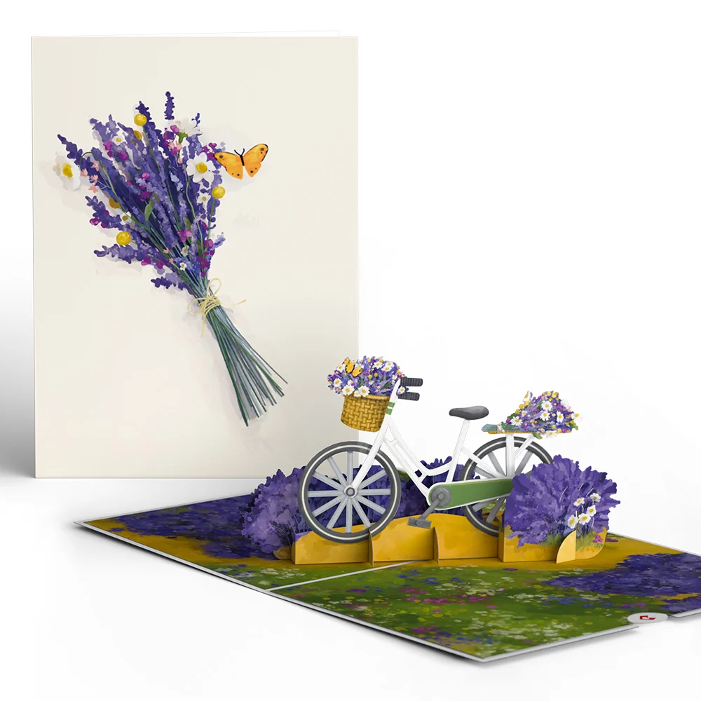 Lovepop Lavender Bicycle Pop-Up Card