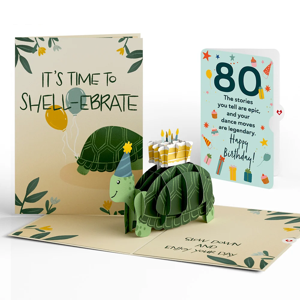 Lovepop Shell-ebrate 80th Birthday Turtle Pop-Up Card and Sentiment Set
