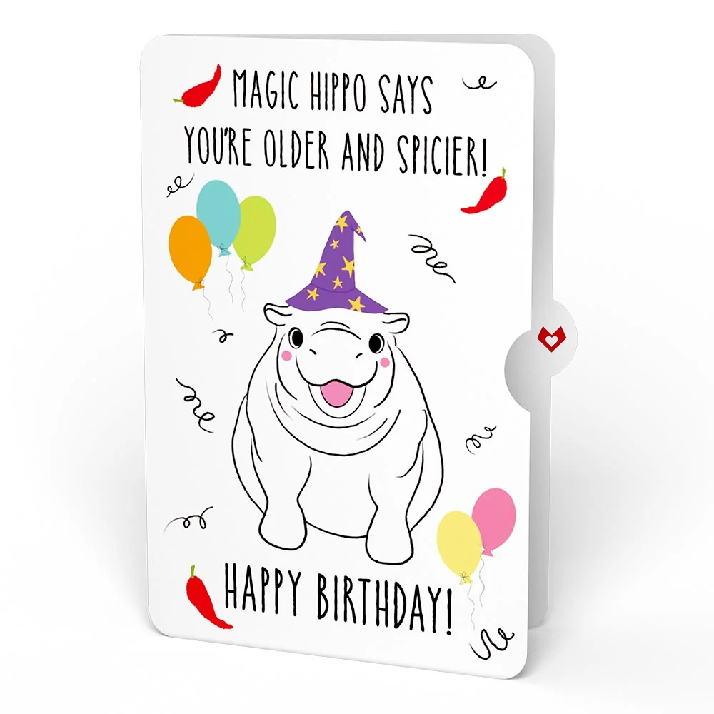 Lovepop Baby Pygmy Birthday with Magic Hippo Pop-Up Card and Sentiment Set - Image 4