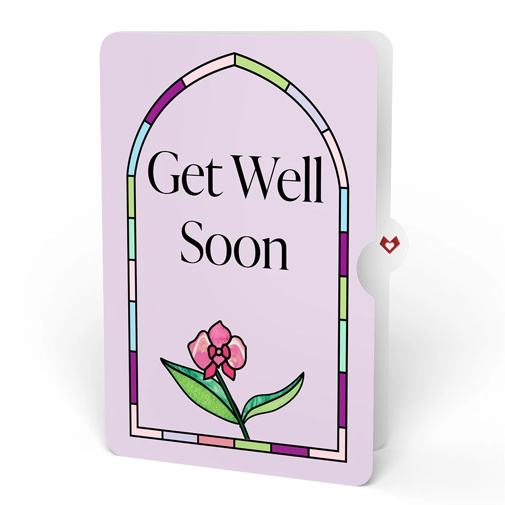 Lovepop Orchid Gleam Get Well Suncatcher Bouquet and Sentiment Set Glass - Image 4