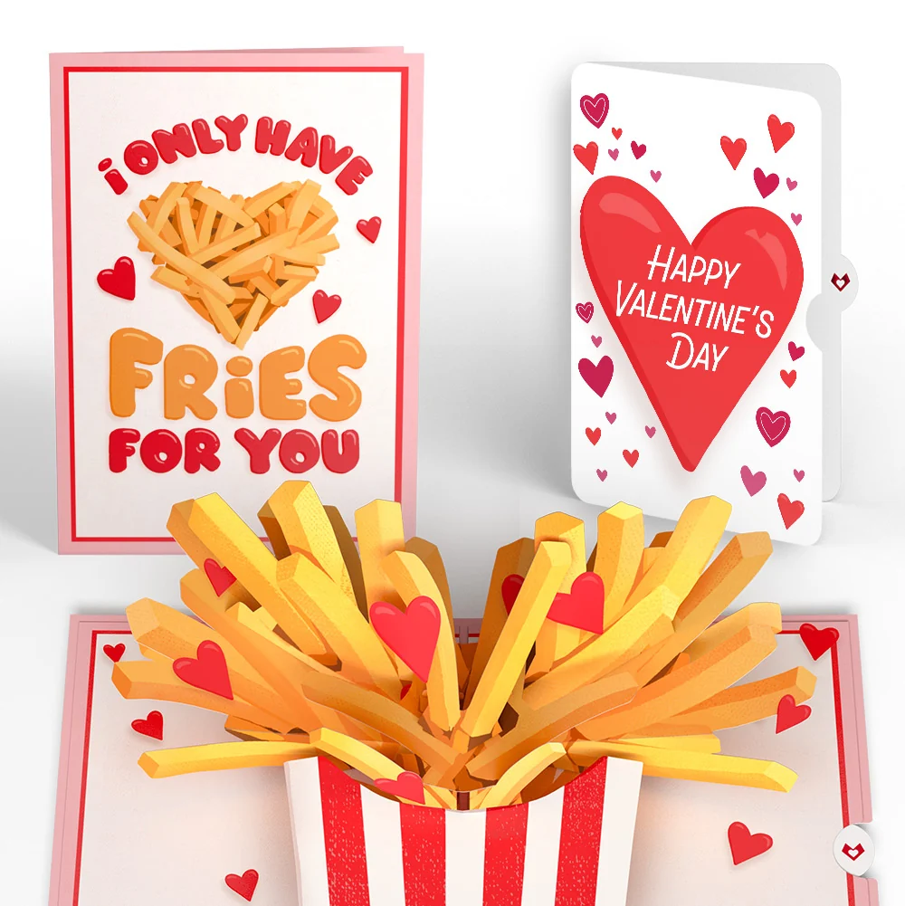 Lovepop Only Have Fries for You Valentine Pop-Up Card and Big Sweet Heart Sentiment Set