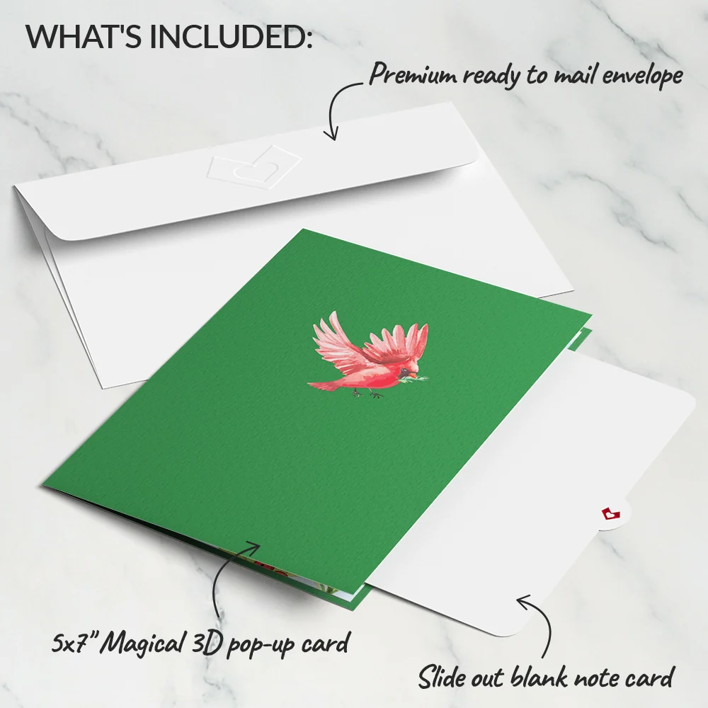Lovepop Cardinal Birdhouse Pop-Up Card - Image 5