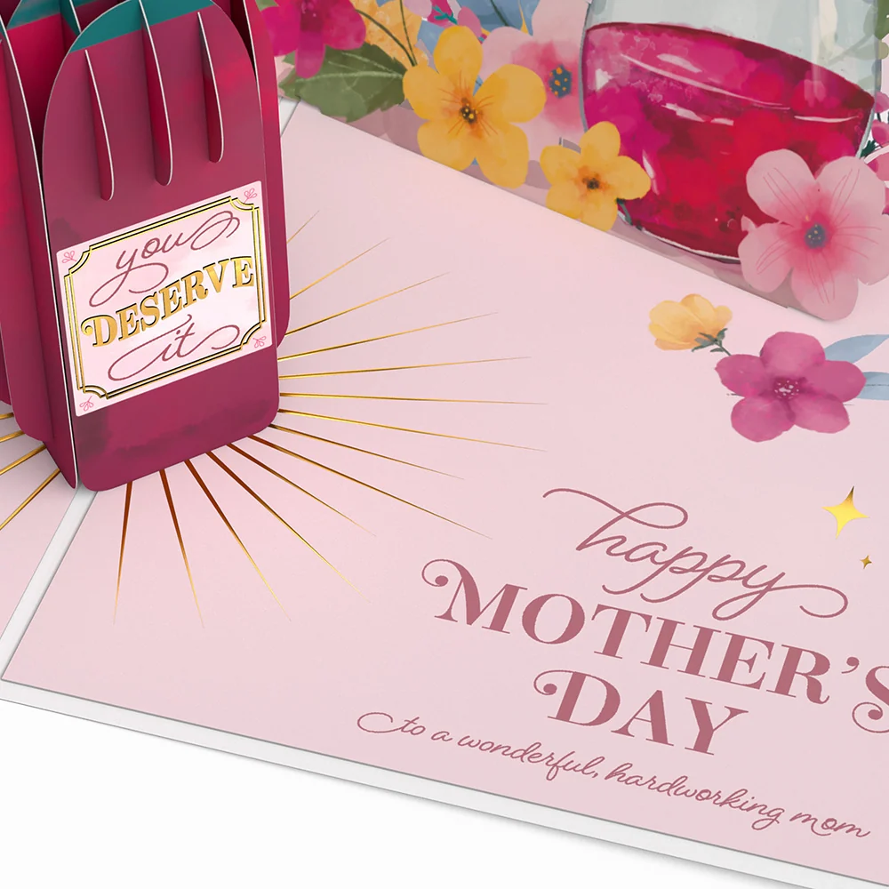 Lovepop Wine Down and Relax Mother's Day Pop-Up Card - Image 3
