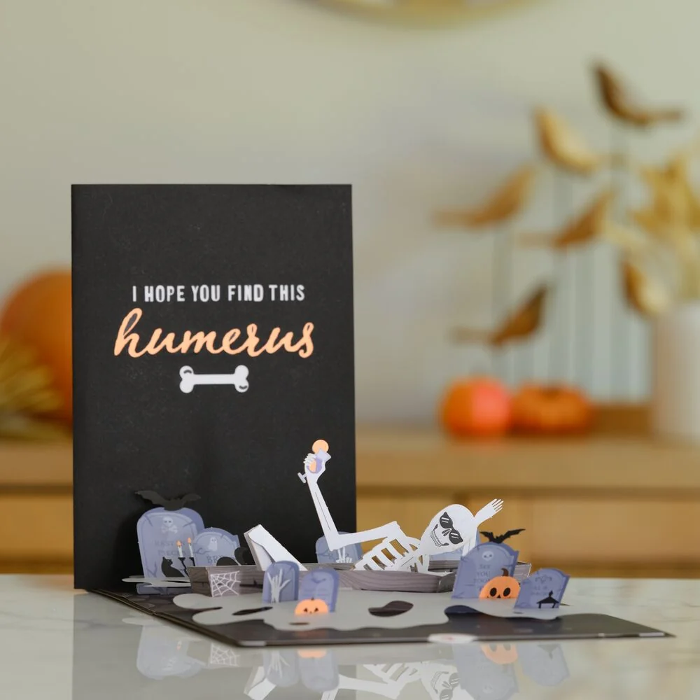 Lovepop Hope You Find This “Humerus" Classic Pop-Up Card Glass - Image 4