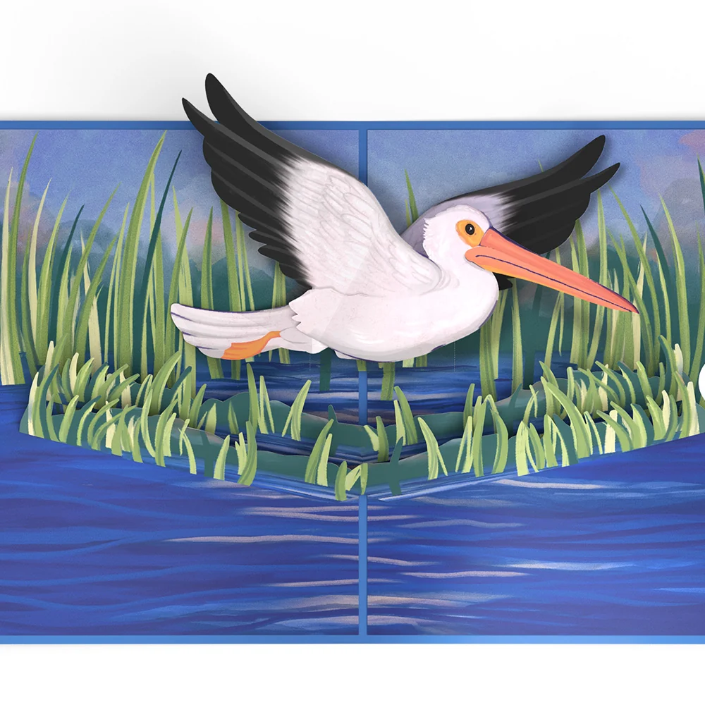 Lovepop Pelican in the Marsh Pop-Up Card - Image 3