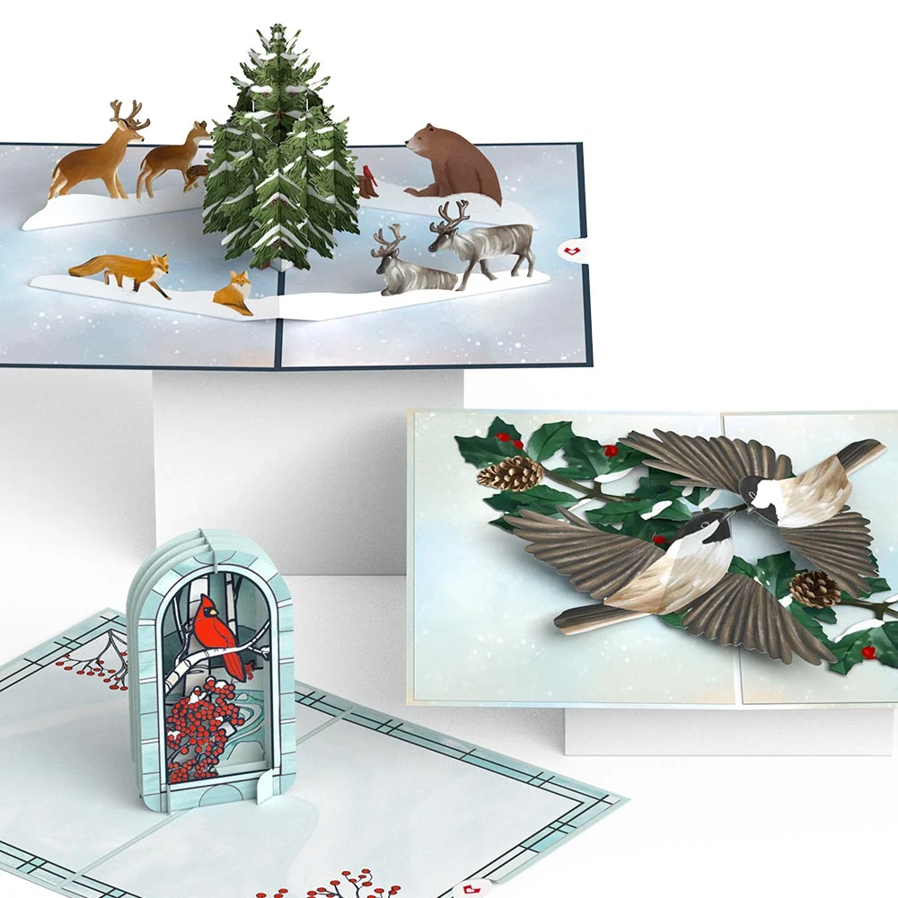 Lovepop Winter Nature 3-Pack Glass