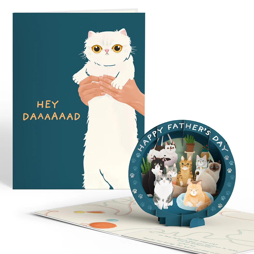 Lovepop Cat Dad Father's Day Pop-Up Card