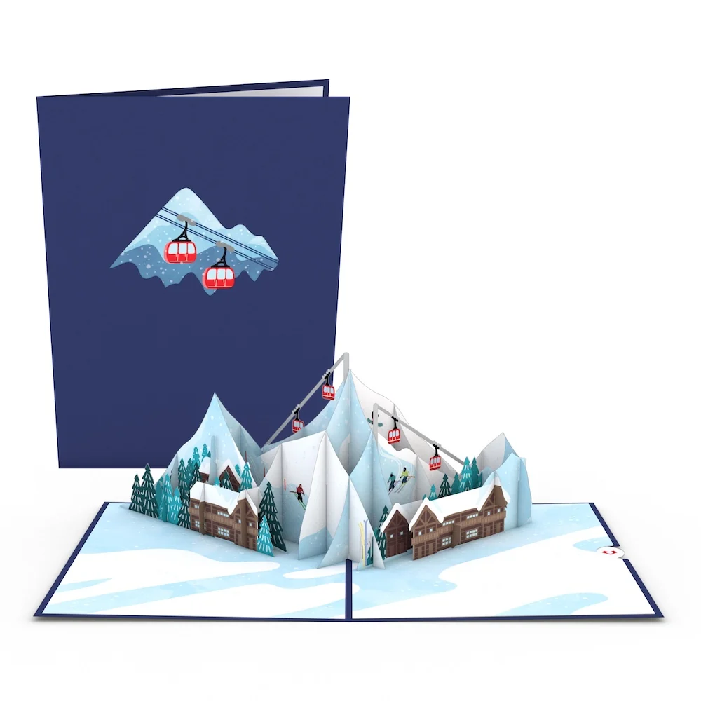 Lovepop Ski Village Pop-Up Card