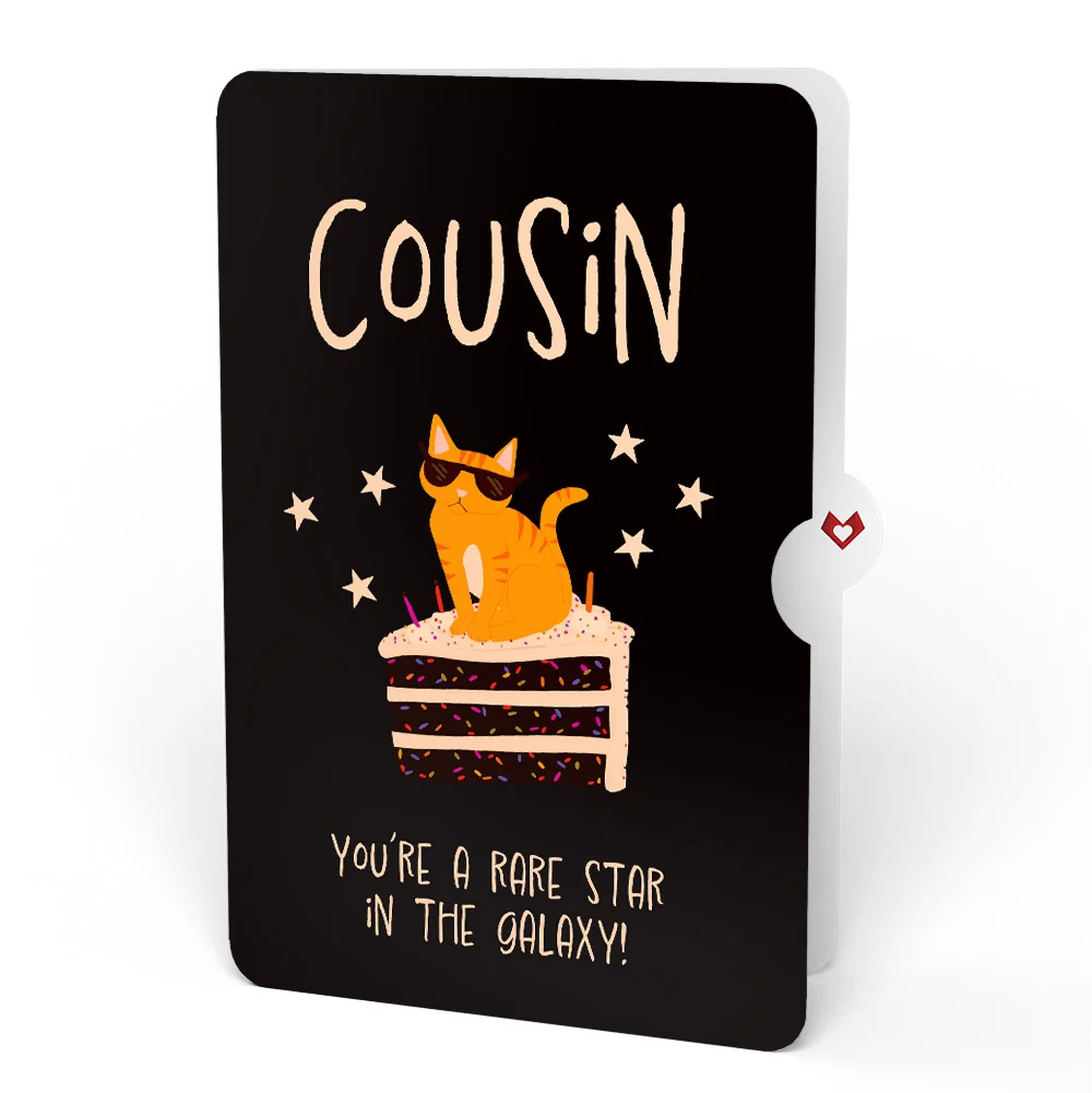 Lovepop Out of this World Birthday Cat Pop-Up Card and Sentiment Set for Cousin - Image 4