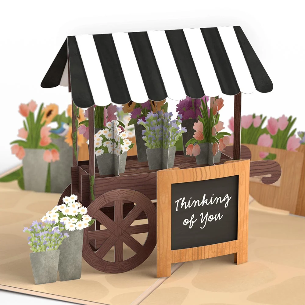 Lovepop Thinking of You Flower Cart Pop-Up Card - Image 2