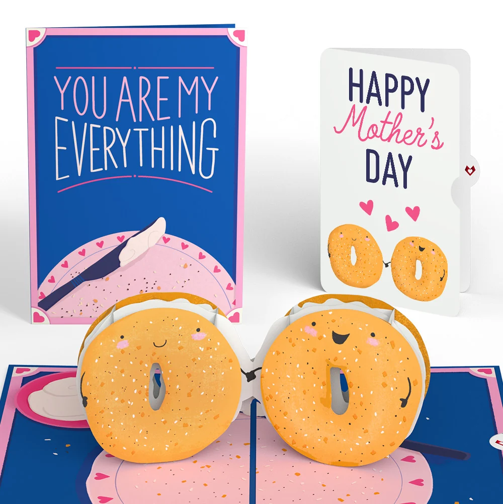 Lovepop You Are My Everything Bagel Mother’s Day Pop-Up Card and Sentiment Set Plate
