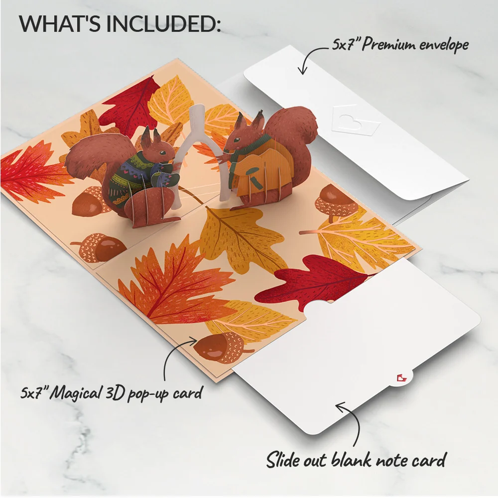 Lovepop Woodland Happy Thanksgiving Wishbone Pop-Up Card - Image 6