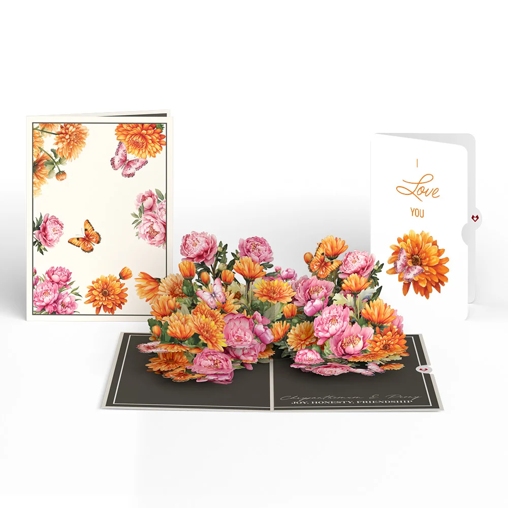 Lovepop Born to Bloom: November Birth Month Flowers Love Pop-Up Card and Sentiment Set Cream