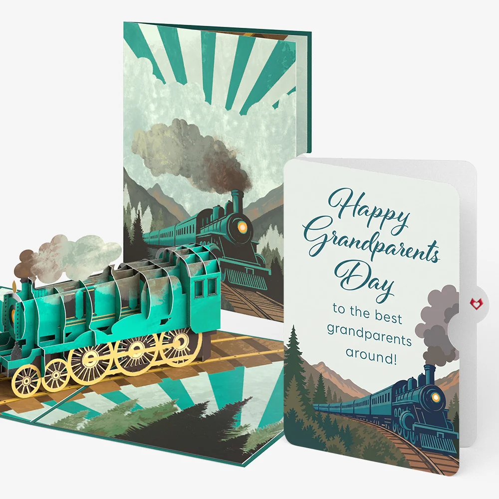 Lovepop Classic Train Pop-Up Card and Grandparents Day Sentiment Set