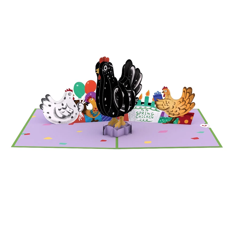 Lovepop Happy Birthday To My Spring Chicken Pop-Up Card Candle - Image 3