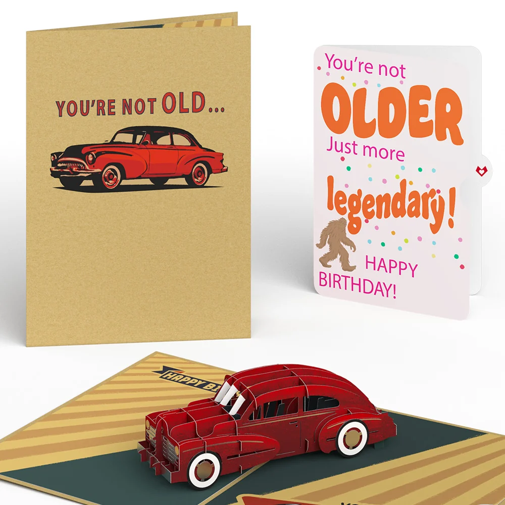 Lovepop Happy Birthday Classic Car Pop-Up Card and Sentiment Set — SKU SB-41A7AF-2CCC7BA27E7D1A
