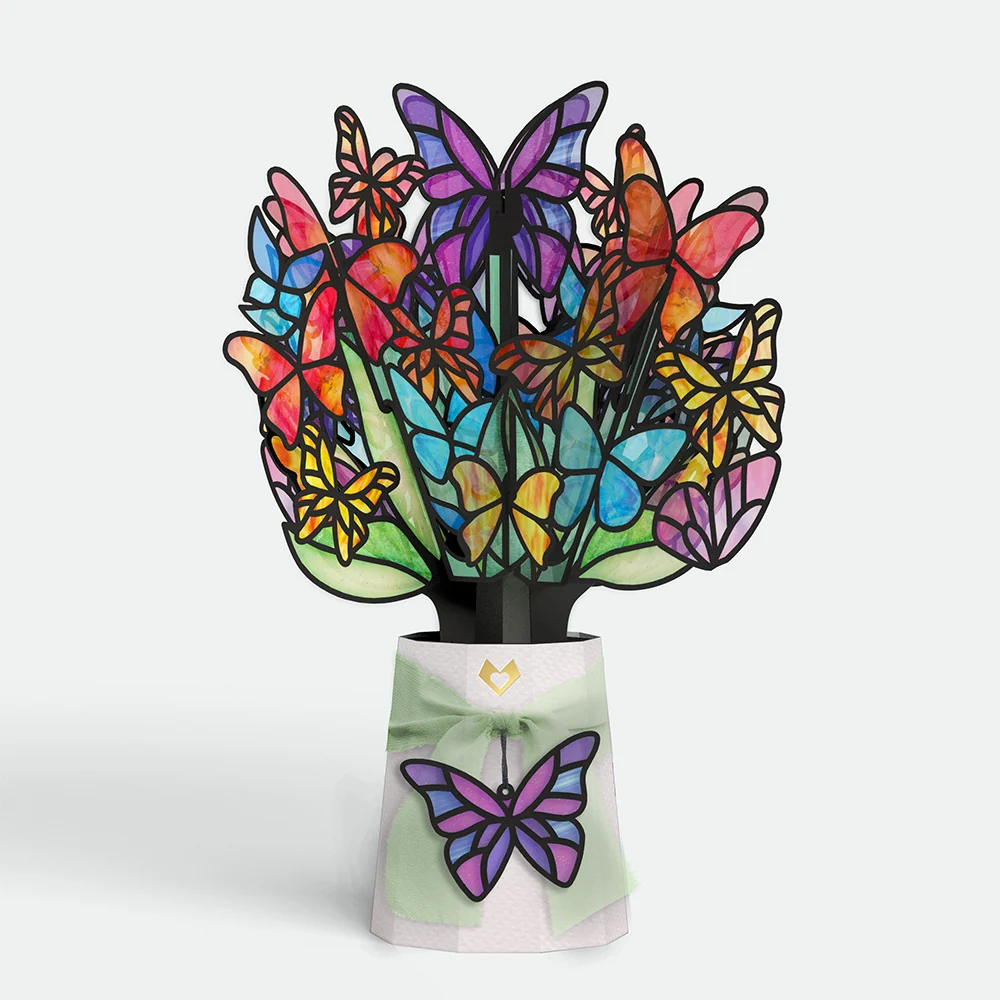 Lovepop Butterfly Brilliance Suncatcher Bouquet Vase - Image 3