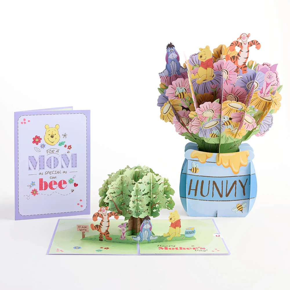 Lovepop Disney's Winnie the Pooh Special As Can Bee Mom Pop-Up Card & Bouquet Bundle Jar