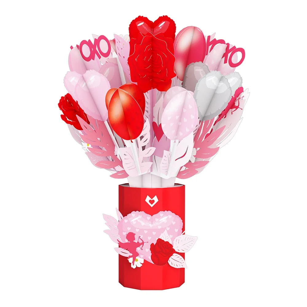 Lovepop XOXO Love Balloon Valentine's Day Bouquet Vase
