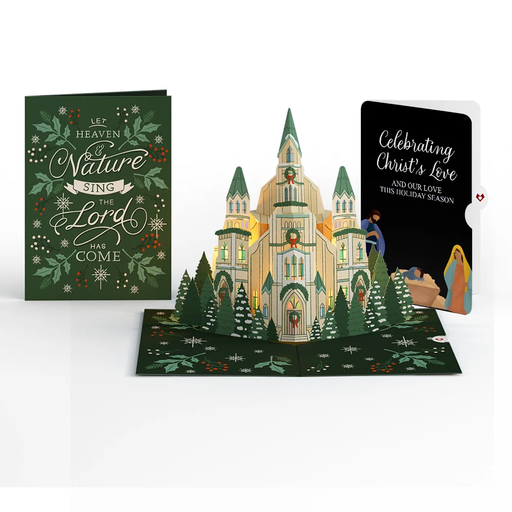 Lovepop Let Heaven & Nature Sing Christmas Music and Lights Pop-Up Card and Nativity Love Sentiment Set