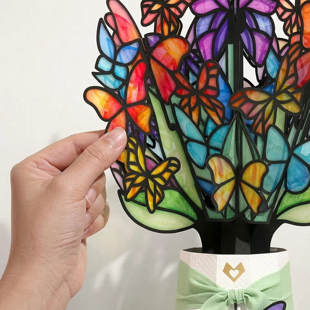 Lovepop Joy Takes Flight Butterfly Suncatcher Card & Bouquet Bundle - Image 5