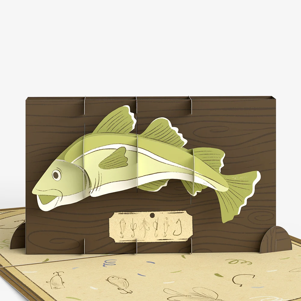 Lovepop Cod Plaque Birthday Pop-Up Card and Sentiment Set Cream - Image 3
