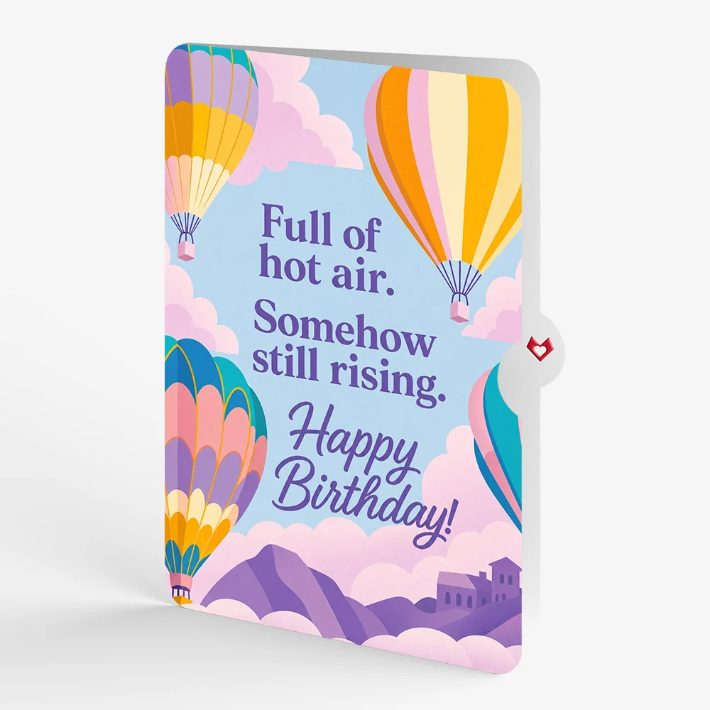 Lovepop Majestic Hot Air Balloon Birthday Pop-Up Card and Still Rising Sentiment Set Cream - Image 4