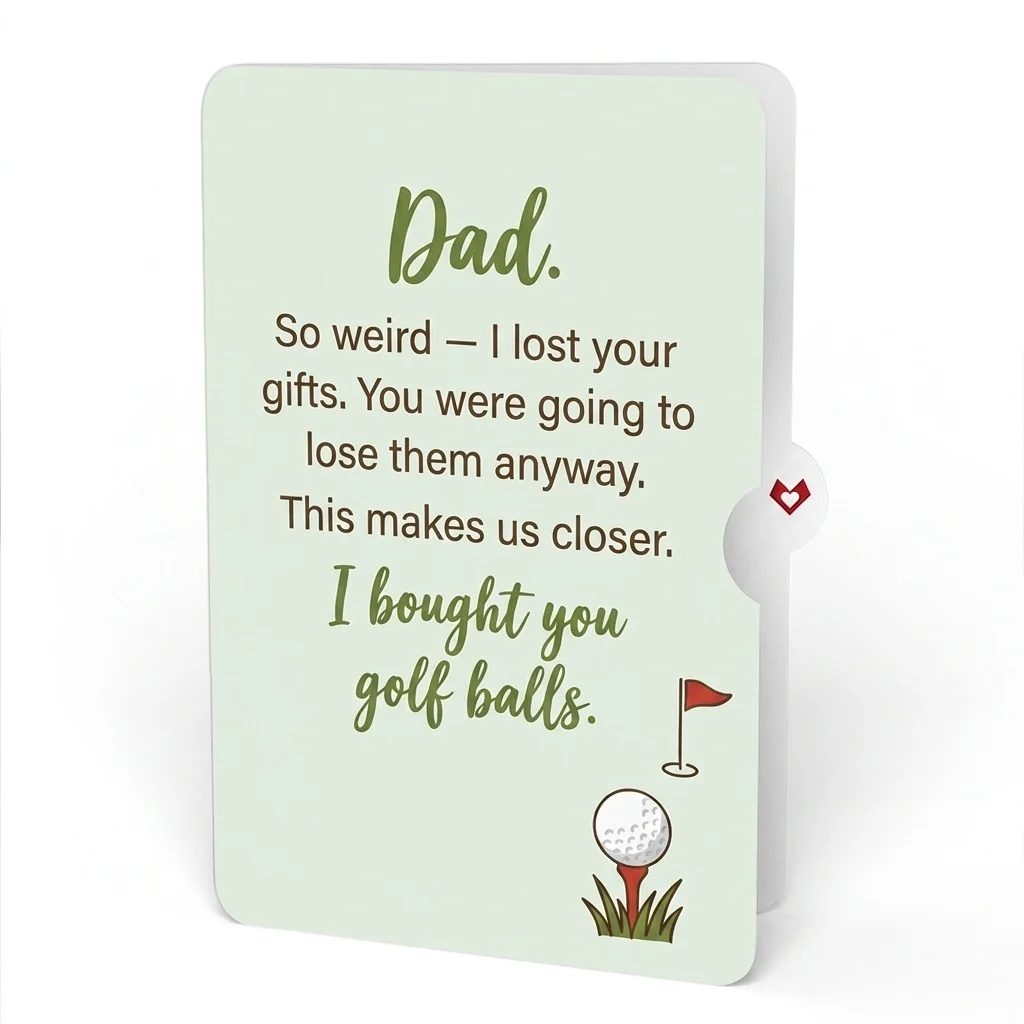 Lovepop Hole in One Father's Day Pop-Up Card and Golf Balls Gift Sentiment Set for Dad - Image 4