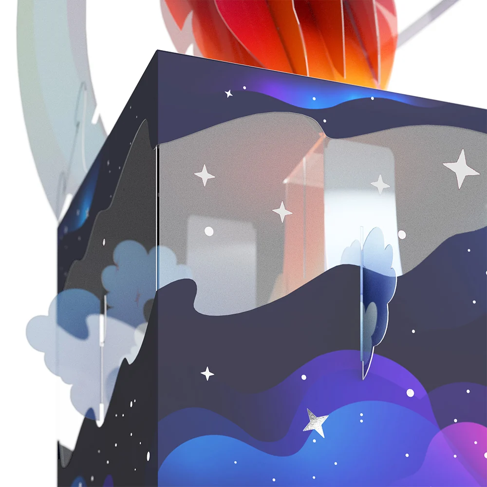 Lovepop Rocket Ship Unboxed Pop-Up Paper Sculpture - Image 3